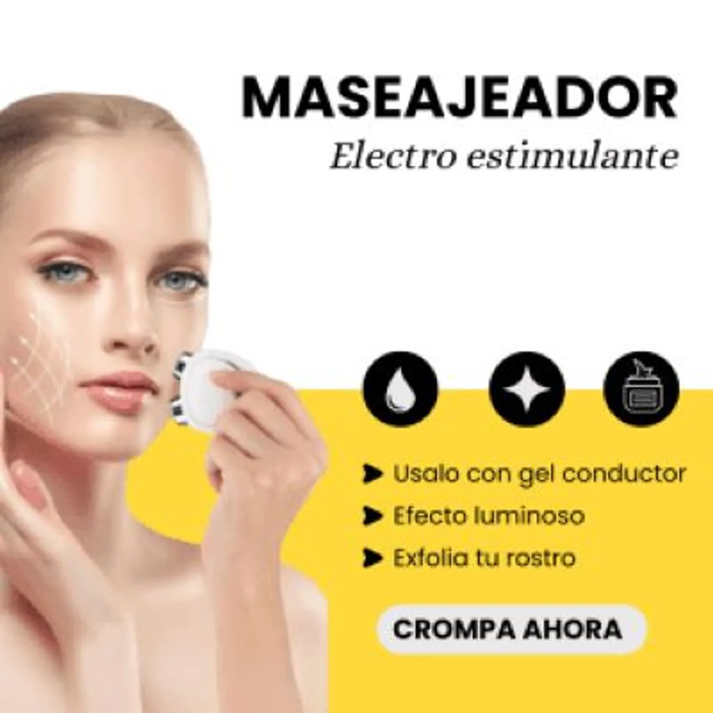 Masajeador Microcorriente Blanco