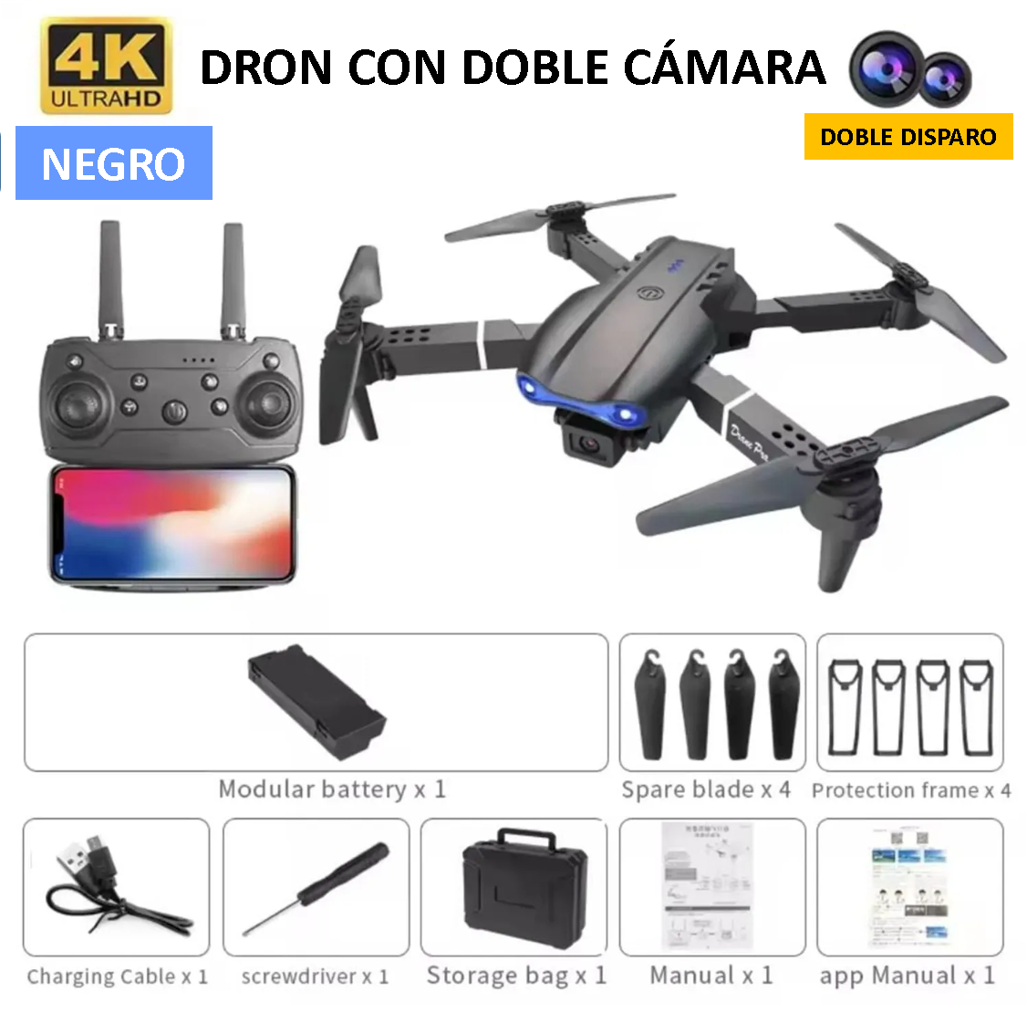 🚀✨📸 Drone E88 PRO 4K (2 x 1) 🔥🎁🛒