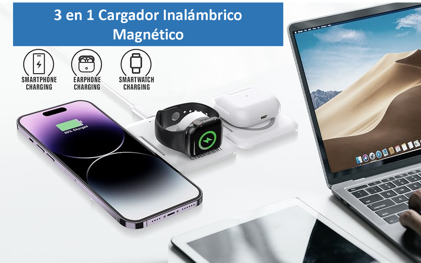 🔋⚡✨ Cargador 3 en 1 (2 x 1) ✨⚡🔋