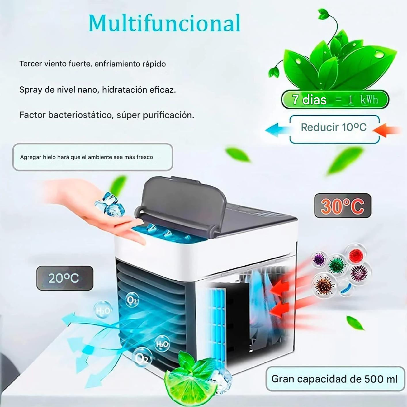 🌈☀️❄️✨ Mini Aire Acondicionado (2 X 1) 💨💙☀️🌈