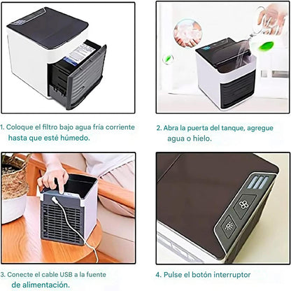 🌈☀️❄️✨ Mini Aire Acondicionado (2 X 1) 💨💙☀️🌈