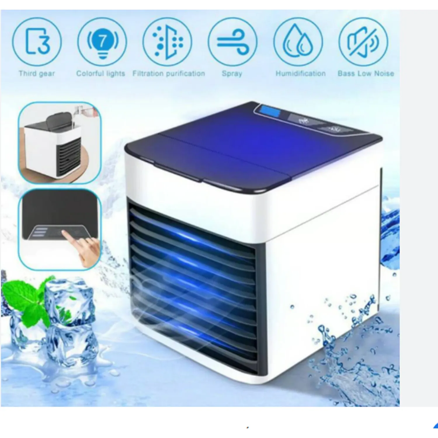 🌈☀️❄️✨ Mini Aire Acondicionado (2 X 1) 💨💙☀️🌈