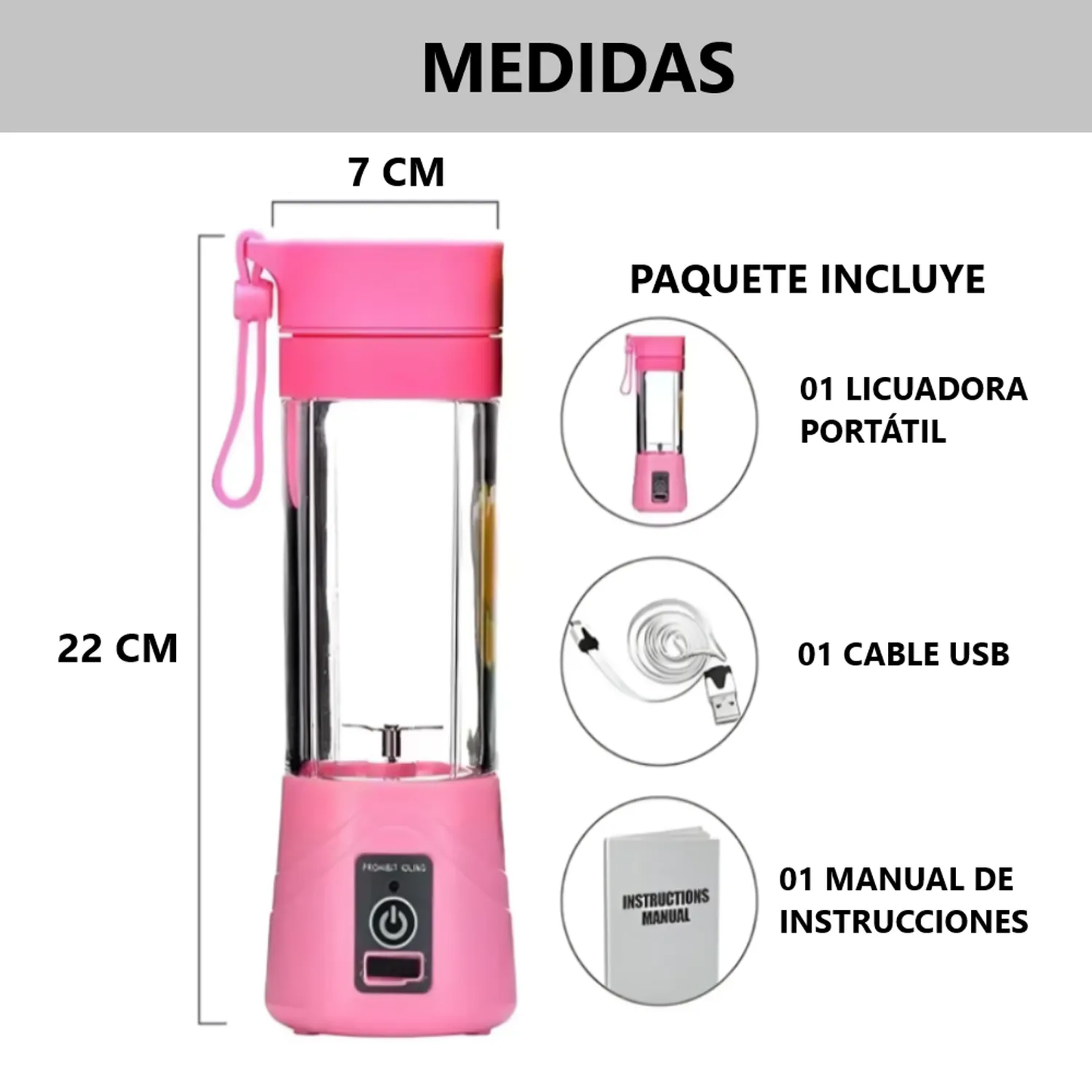 ✨🥤 Licuadora Portátil 🥝⚡