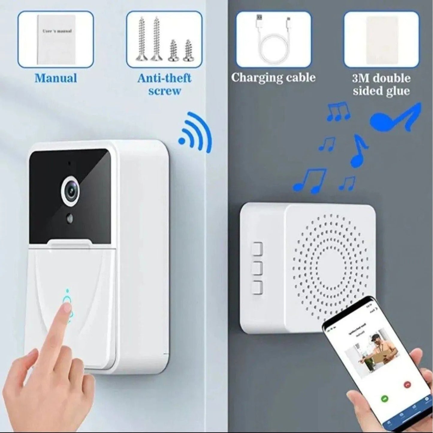 Timbre Inalámbrico con Cámara HD