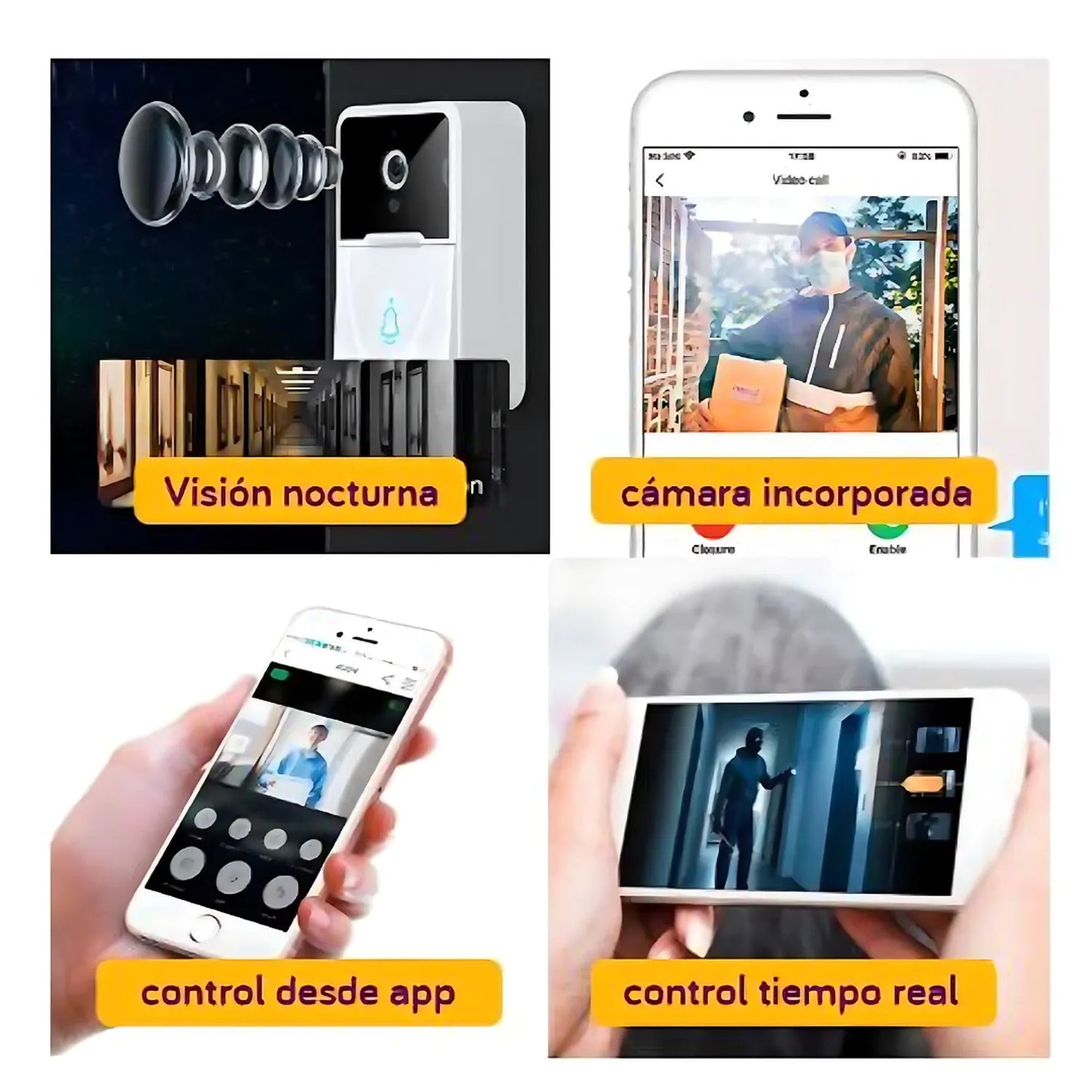 Timbre Inalámbrico con Cámara HD